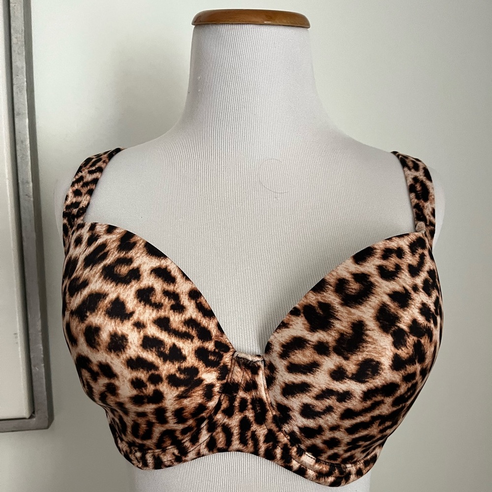 Soma Stunning Support Smooth Full Coverage Animal Print Bra Size 34DD